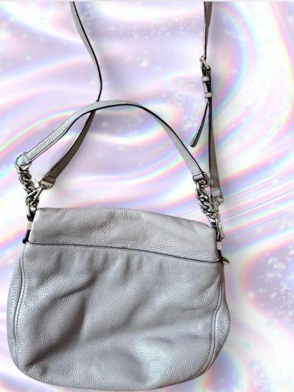 Michael Kors Taupe Leather Crossbody Bag